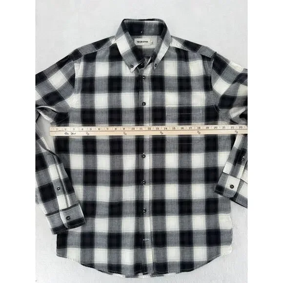 Taylor Stitch The Jack Everyday Oxford Coal Herringbone Check Shirt 40 M - Picture 6 of 7